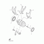 Схема вузла: Вал перемикання Yamaha WR450F
