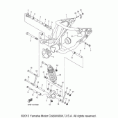 Схема узла: Задний рычаг и Подвеска Yamaha XVS1100 V-Star Classic