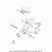 Схема вузла: Задній важіль та підвіска Yamaha XVS650 V-Star Classic