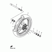 Схема узла: Переднее колесо Yamaha XJR1300