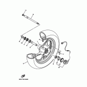 Схема узла: Переднее колесо Yamaha YP400 Majesty