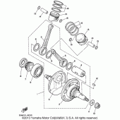 Схема узла: Коленчатый вал и Поршень Yamaha XV250 Virago