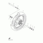 Схема узла: Переднее колесо Yamaha XJR1300