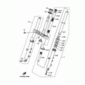 Схема вузла: Вилка передньої осі Yamaha XJ6 Diversion F (ABS)