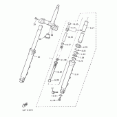 Схема вузла: Вилка передньої осі Yamaha VMX12 V-MAX