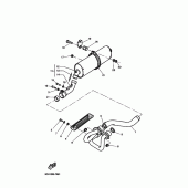 Схема узла: Выхлопная система Yamaha TT600