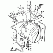 Схема вузла: Паливний бак Yamaha VMX12 V-MAX