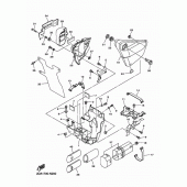 Схема вузла: Бічна кришка Yamaha XVS950 XV950 R-Spec