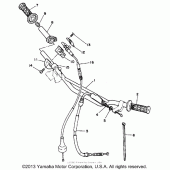 Схема вузла: Кермо та Тросики Yamaha WR500Z