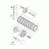 Схема узла: Сцепление Yamaha YZ125