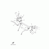 Схема узла: Пульт управления рулевой и Рычаг Yamaha TTR110 TT-R110