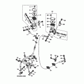 Схема вузла: Передній гальмівний циліндр Yamaha YP400 Grand Majesty