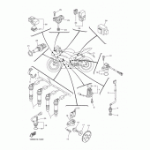 Схема вузла: Електроустаткування 1 Yamaha YZF-R6/ YZF600 R6 RaceBase