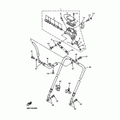 Схема вузла: Передній гальмівний циліндр Yamaha XVZ1300 Royal Star