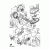 Схема узла: Впускная система Yamaha XVS1100 V-Star Silverado