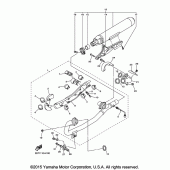 Схема вузла: Вихлопна система Yamaha XVS950 V-Star