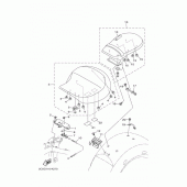 Схема узла: Сиденье Yamaha XV1900 Roadliner S