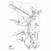 Схема вузла: Передній гальмівний циліндр Yamaha XJ600 Diversion (S-TYPE)