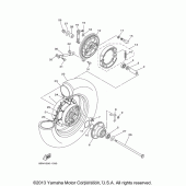 Схема вузла: Заднє колесо Yamaha XVS650 V-Star Classic