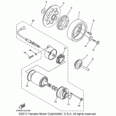 Схема узла: Привод стартера Yamaha XVS650 V-Star Classic