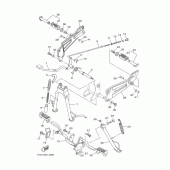Схема вузла: Підніжки та Підставка Yamaha YBR125