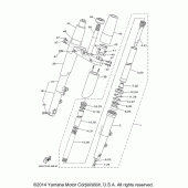 Схема узла: Вилка передней оси Yamaha XV1900 Roadliner S