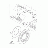 Схема вузла: Задній гальмівний супорт Yamaha XV1900 Raider S