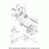 Схема вузла: Заднє колесо Yamaha XV1700 Road Star Midnight Warrior