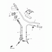 Схема вузла: Кермо та Тросики Yamaha YZ250 YZ250FX