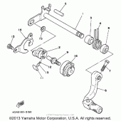 Схема узла: Вал переключения Yamaha WR250 WR250Z