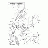 Схема узла: Боковая крышка Yamaha WR450F
