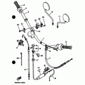 Схема узла: Руль и Тросики Yamaha XT225 XT225