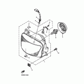 Схема вузла: Фара Yamaha XJ900 Diversion