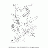 Схема вузла: Вихлопна система Yamaha XVS650 V-Star Classic