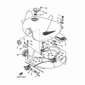 Схема узла: Топливный бак Yamaha XV250 Virago