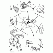 Схема узла: Электрооборудование 1 Yamaha YZF750 YZF750
