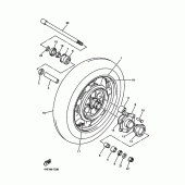 Схема узла: Заднее колесо Yamaha XVZ1300 Royal Star Midnight Venture