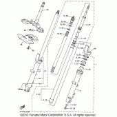 Схема вузла: Вилка передньої осі Yamaha YZF600R Thundercat