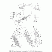 Схема узла: Радиатор и Патрубок системы охлаждения Yamaha XVS1300 V-Star Deluxe