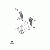 Схема вузла: Задня підвіска Yamaha VMX12 V-MAX