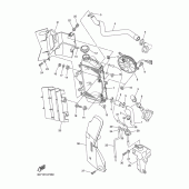 Схема вузла: Радіатор і Патрубок системи охолодження Yamaha WR250 WR250X