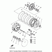 Схема вузла: Зчеплення Yamaha XV250 Virago