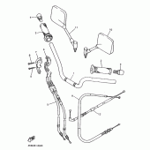 Схема вузла: Кермо та Тросики Yamaha XJ900 Diversion