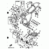 Схема узла: Рама Yamaha XT225 XT225