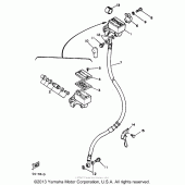 Схема узла: Передний тормозной цилиндр Yamaha XT350 XT350