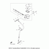 Схема узла: Передний тормозной цилиндр Yamaha XVS950 Bolt R-Spec