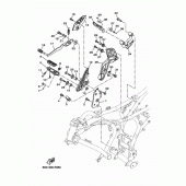 Схема вузла: Підніжки та підставка 2 Yamaha XSR700/ MTM690