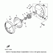Схема узла: Фара Yamaha XV535 Virago