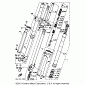 Схема вузла: Вилка передньої осі Yamaha WR500Z