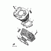 Схема вузла: Циліндр Yamaha XV400 Virago